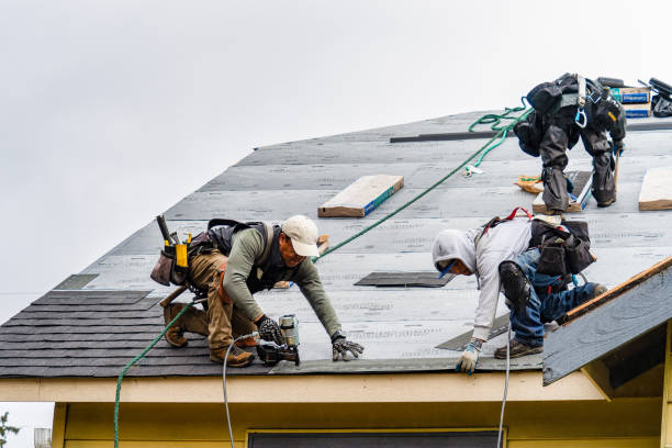 Professional Gutter Installation technician working in Nortonville, KS